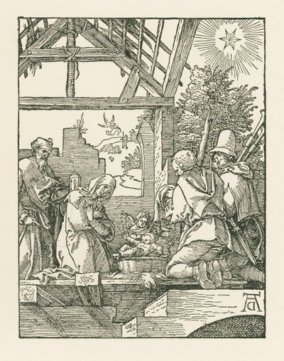 A születés, 1510 körül (fametszet) alkotó: Albrecht Dürer or Duerer