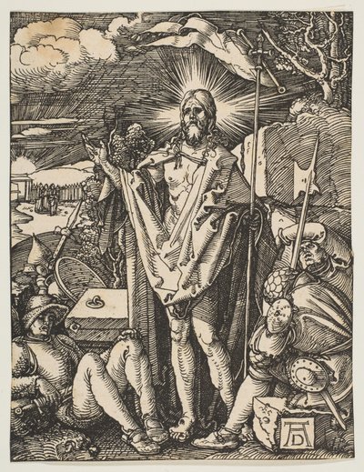 A feltámadás, a kis passióból, 1510 körül alkotó: Albrecht Dürer