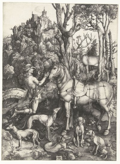Szent Eustace látomása alkotó: Albrecht Dürer or Duerer