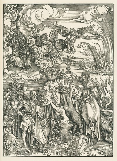Babilon szajhája. Szent János Jelenései, 1496-97 körül (fametszet) alkotó: Albrecht Dürer or Duerer