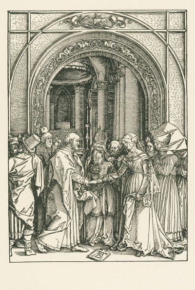 Szűz Mária házassága, 1504 körül (fametszet) alkotó: Albrecht Dürer or Duerer