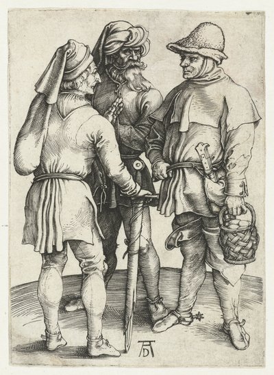 Három paraszt beszélget, alkotó: Albrecht Dürer or Duerer