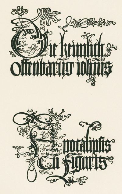 Az 1498-as német kiadás címe: János titkos kinyilatkoztatása ... alkotó: Albrecht Dürer or Duerer