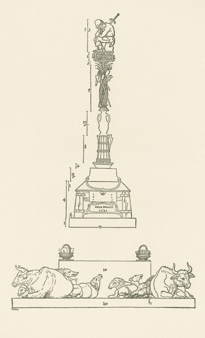 Győzelmi oszlop a felkelő parasztok leigázására alkotó: Albrecht Dürer or Duerer
