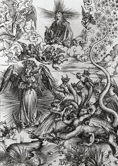Apokalipszis asszonya és hétfejű sárkány, Apokalipszis alkotó: Albrecht Dürer