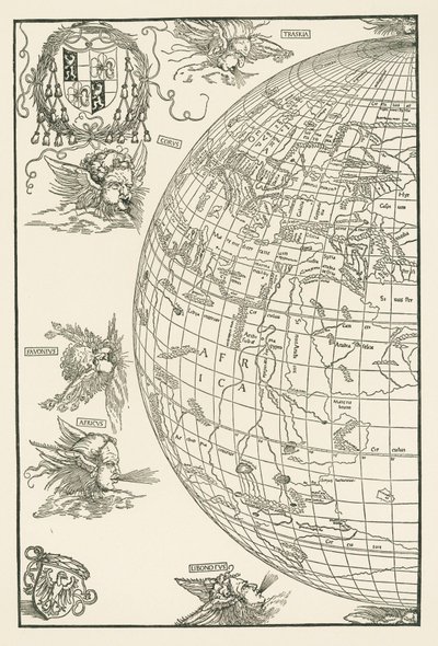 Johannes Stabius világtérképe alkotó: Albrecht Dürer or Duerer