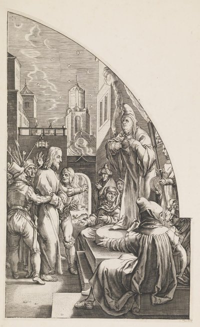 Krisztus Kajafás előtt alkotó: Albrecht von Horn
