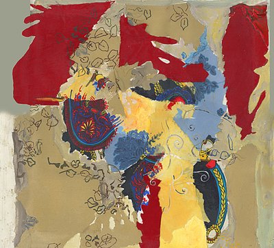 Élénk absztrakt kollázs alkotó: Alejandra Winkhaus