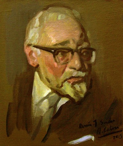 Ramon J. Sender portréja alkotó: Alejandro Cabeza