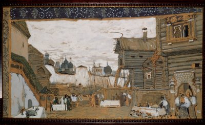 Előkészítő díszlet N. Rimszkij Korszakov (Rimszkij-Korszakov) A Pskov Maiden című operájához (1844-1908). ). alkotó: Aleksandr Jakovlevic Golovin