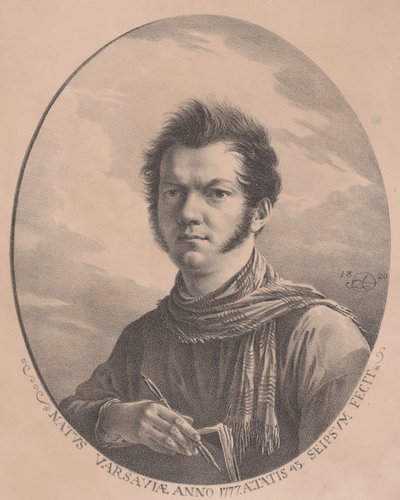 Önarckép albummal és tollal, 1819., 1819. alkotó: Aleksandr Orlovsky