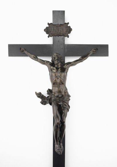 Feszület, 1646 körül (bronz, körtefa ebonizálással és festéssel) alkotó: Alessandro Algardi