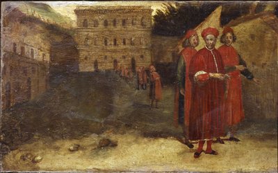 Luca Pitti olasz bankár, a palotája előtt (Palazzo Pitti) alkotó: Alessandro Allori