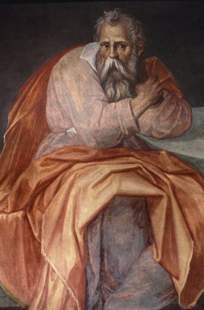 Jeremiás próféta, Ospedale degli Innocenti, Firenze (freskó) alkotó: Alessandro Allori