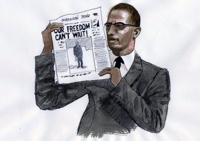 Malcolm X (1925-1965) afro-amerikai aktivista alkotó: Alessandro Lonati