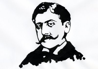 Marcel Proust (tinta papíron) alkotó: Alessandro Lonati