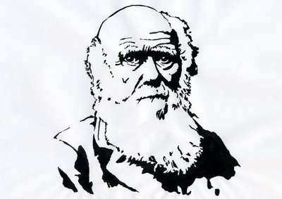 Charles Darwin portréja - Charles Darwin angol természettudós portréja (1809-1882) Illusztráció alkotó: Alessandro Lonati