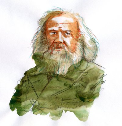 Dmitrij Ivanovics Mengyelejev, Mengyelejev (vagy Dmitrij Mengyelejev) portréja alkotó: Alessandro Lonati
