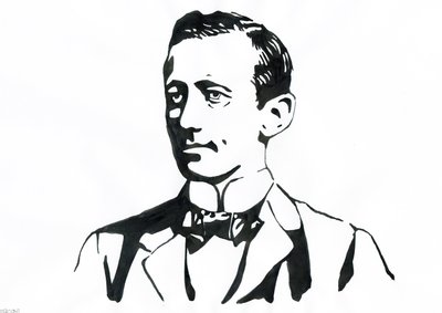 Guglielmo Marconi (1874-1937) olasz fizikus, a távíró feltalálója portréja alkotó: Alessandro Lonati