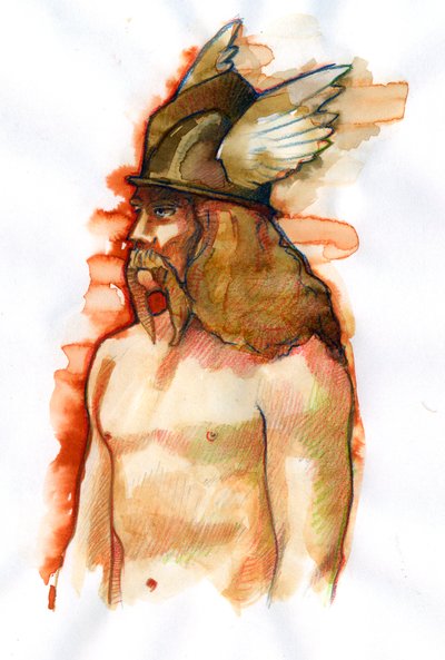 Vercingetorix (Kr. e. 72-46), a gall népek fő arverne-i föderátorának portréja alkotó: Alessandro Lonati