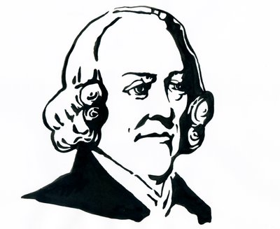 Adam Smith filozófus és közgazdász portréja (1723-1790) Rajz alkotó: Alessandro Lonati