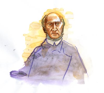 Victor Schoelcher (1804-1893) francia politikus, Franc Macon képviselője, aki arról ismert, hogy ő vezette a francia rabszolgaság végleges felszámolásáról szóló rendeletet (Victor Schoelcher francia író portréja) Illusztráció: Alessandro Lonati alkotó: Alessandro Lonati