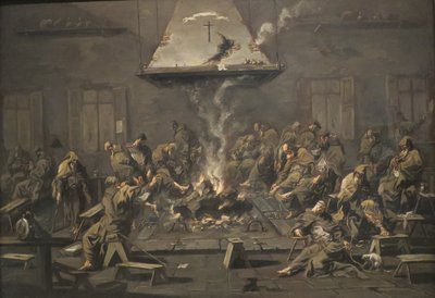 Alessandro Magnasco "Interieur szerzetesekkel", 1725 körül, Norton Simon Múzeum, Norton Simon Múzeum alkotó: Alessandro Magnasco