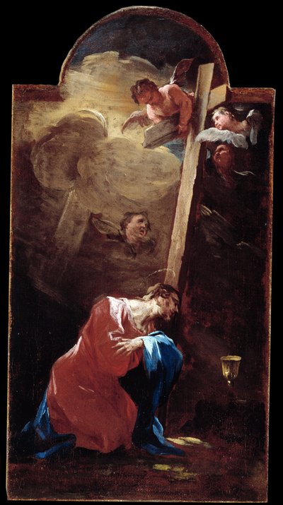 Jézus a kertben Alessandro Magnasco festménye dit il Lissandrino (1667-1749) 18. századi gének, Musei di Strada Nuova (korábban Palazzo Bianco) alkotó: Alessandro Magnasco