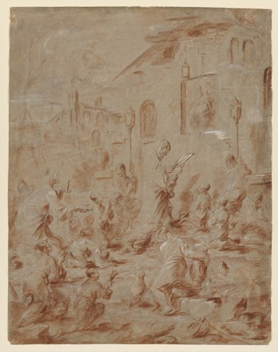 Hívek egy utcai szentélyben, 173040. alkotó: Alessandro Magnasco