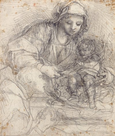 Madonna és gyermek karthauzi szerzetessel, alkotó: Alessandro Tiarini