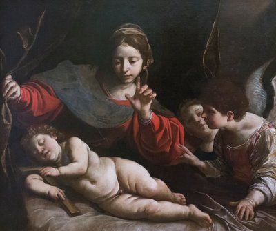 Szűz gyermekkel és angyalokkal alkotó: Alessandro Tiarini