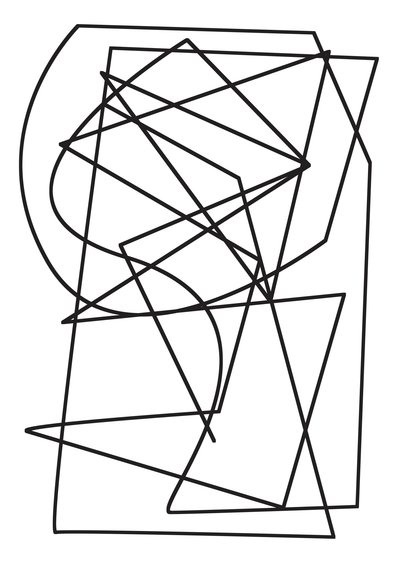 egy sor (impulzus), 2019, (rajz) alkotó: Alex Caminker