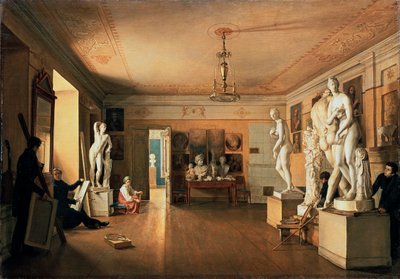 Alekszej Venecianov művész műhelye Szentpéterváron, 1827. alkotó: Alexander Alexeyev
