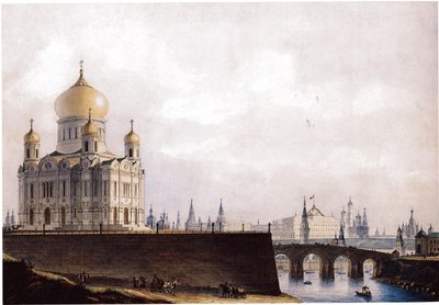 Megváltó Krisztus székesegyháza, kilátással a moszkvai Kremlre, 1836-1837 alkotó: Alexander Andreyevich Thon