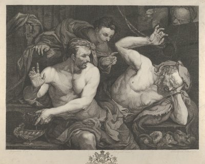 József, aki megmagyarázza a fáraó főkomornyikának és pékjének álmait, 1766. alkotó: Alexander Bannerman