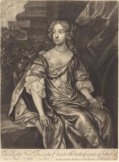 A helyes tisztelt hölgy Elizabeth Butler, Chesterfield grófnője alkotó: Alexander Browne after Sir Peter Lely