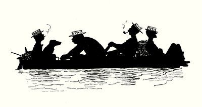 Illusztráció a We Three and Doddles című filmhez (litográfia) alkotó: Alexander Carruthers Gould