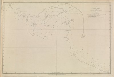 Plans of Ports, Dalrymple, Alexander 1791-ben megjelent. A Perzsa-öböl síkbeli térképe, John Cant hadnagy 1773. alkotó: Alexander Dalrymple