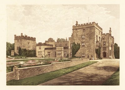 Muncaster kastély, Cumbria, Anglia. ,1880 (metszet) alkotó: Alexander Francis (after) Lydon