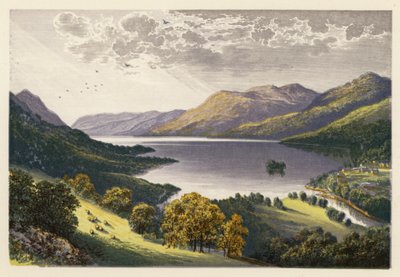 Skót Loch Scenery: Loch Earn (színes litográfia) alkotó: Alexander Francis (after) Lydon