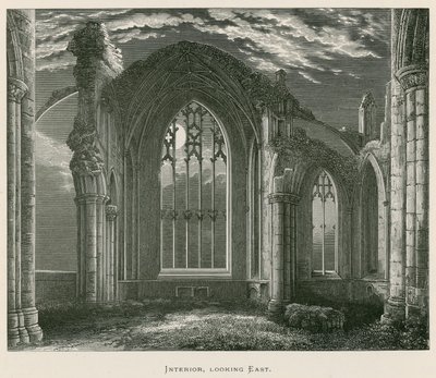 Melrose Abbey, belső tér, keletre néz alkotó: Alexander Francis Lydon