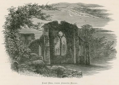 Netley Abbey, East End, az apátsági ház felől alkotó: Alexander Francis Lydon