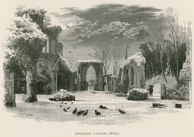 Netley Abbey, belső, nyugat felé néz alkotó: Alexander Francis Lydon