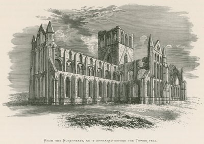 Whitby Abbey, Észak-keletről, ahogy a torony leomlása előtt látszott alkotó: Alexander Francis Lydon