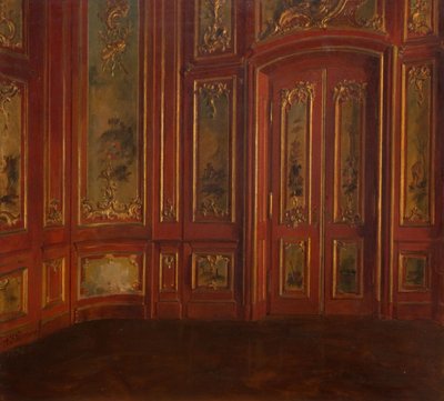 Rokokó burkolatú szoba belseje, 1896. alkotó: Alexander Friedrich Werner