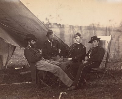 [Négy tiszt], kb. 1864. alkotó: Alexander Gardner