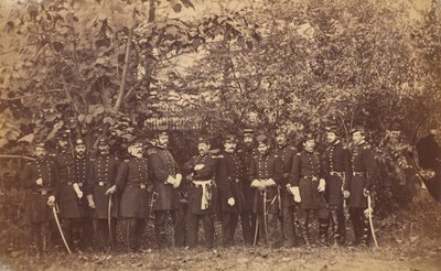 McClellan tábornok és személyzet, kb. 1863. alkotó: Alexander Gardner.