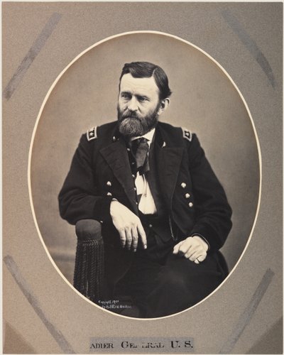 Ulysses S. Grant platina rizslenyomata, 1865, nyomtatva 1901 (szépia fotó) alkotó: Alexander Gardner