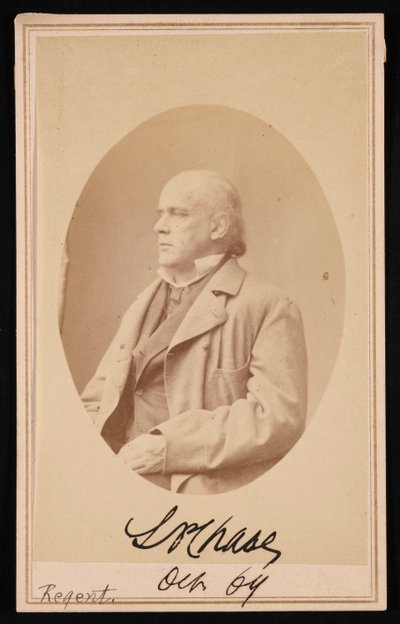 Salmon Portland Chase portréja 1808-1873, 1864 október. alkotó: Alexander Gardner