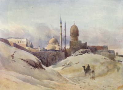 A Citadella, Kairó, homokviharban alkotó: Alexander Henry Hallam Murray